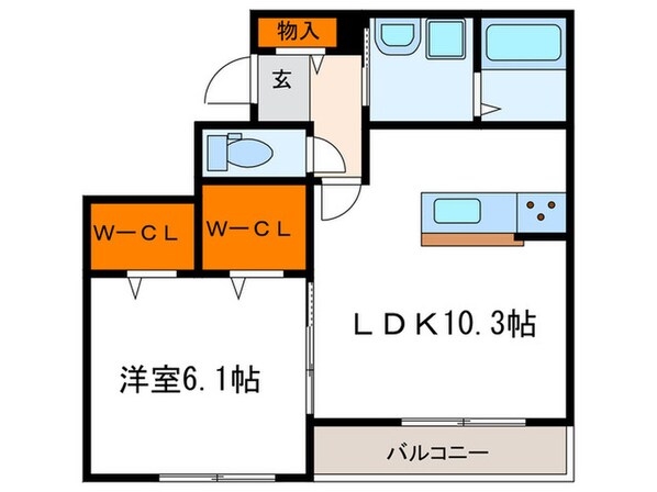 クレール彩の物件間取画像